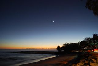 Venus and Jupiter over Australia