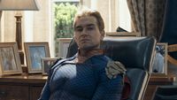 Homelander sitting behind the President's desk in The Boys Season 5