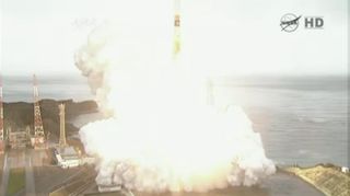 A Japanese H2-B rocket lifts off