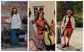 women wearing striped tops