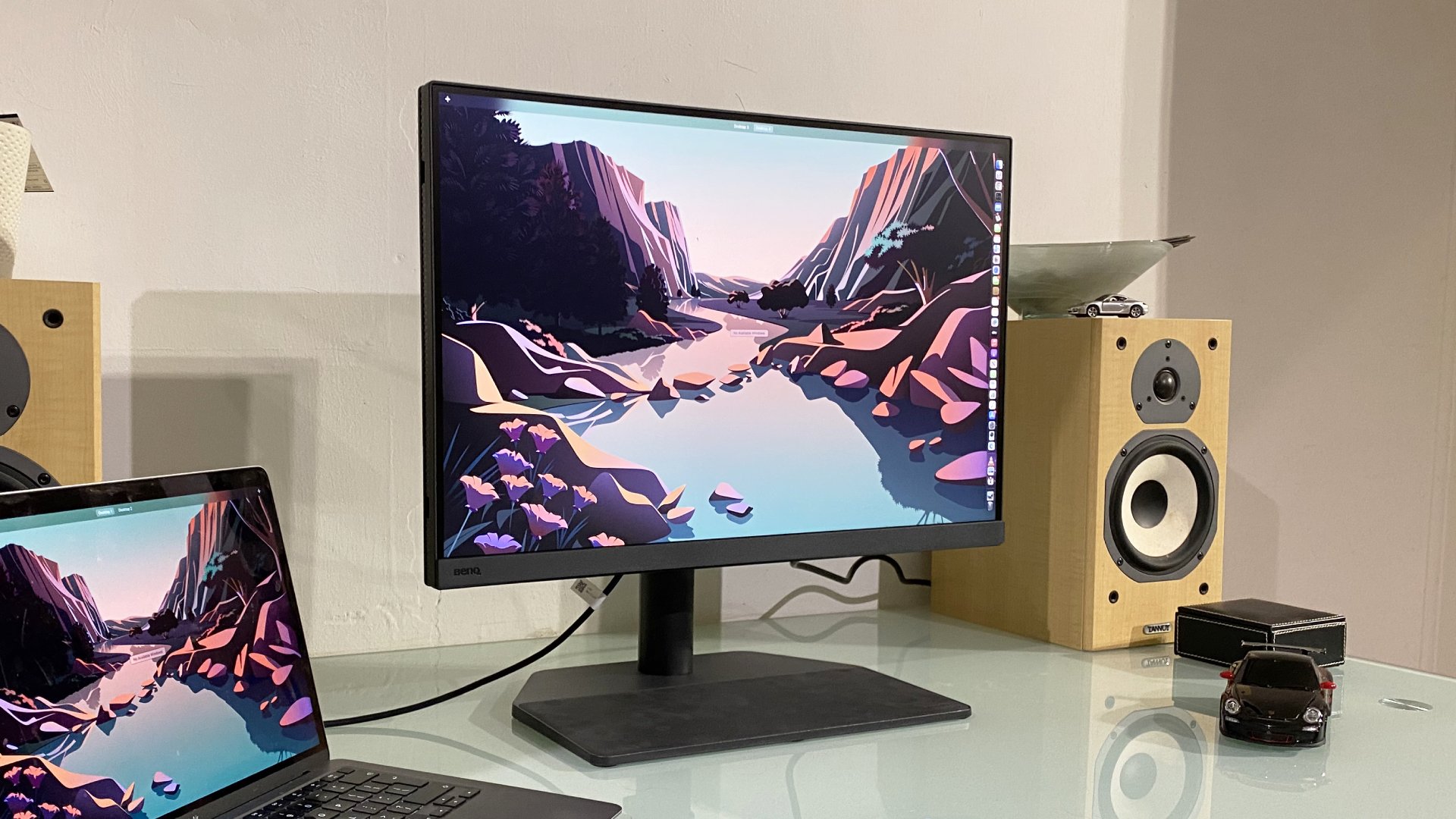 BenQ SW242Q photo editing monitor during our testing process
