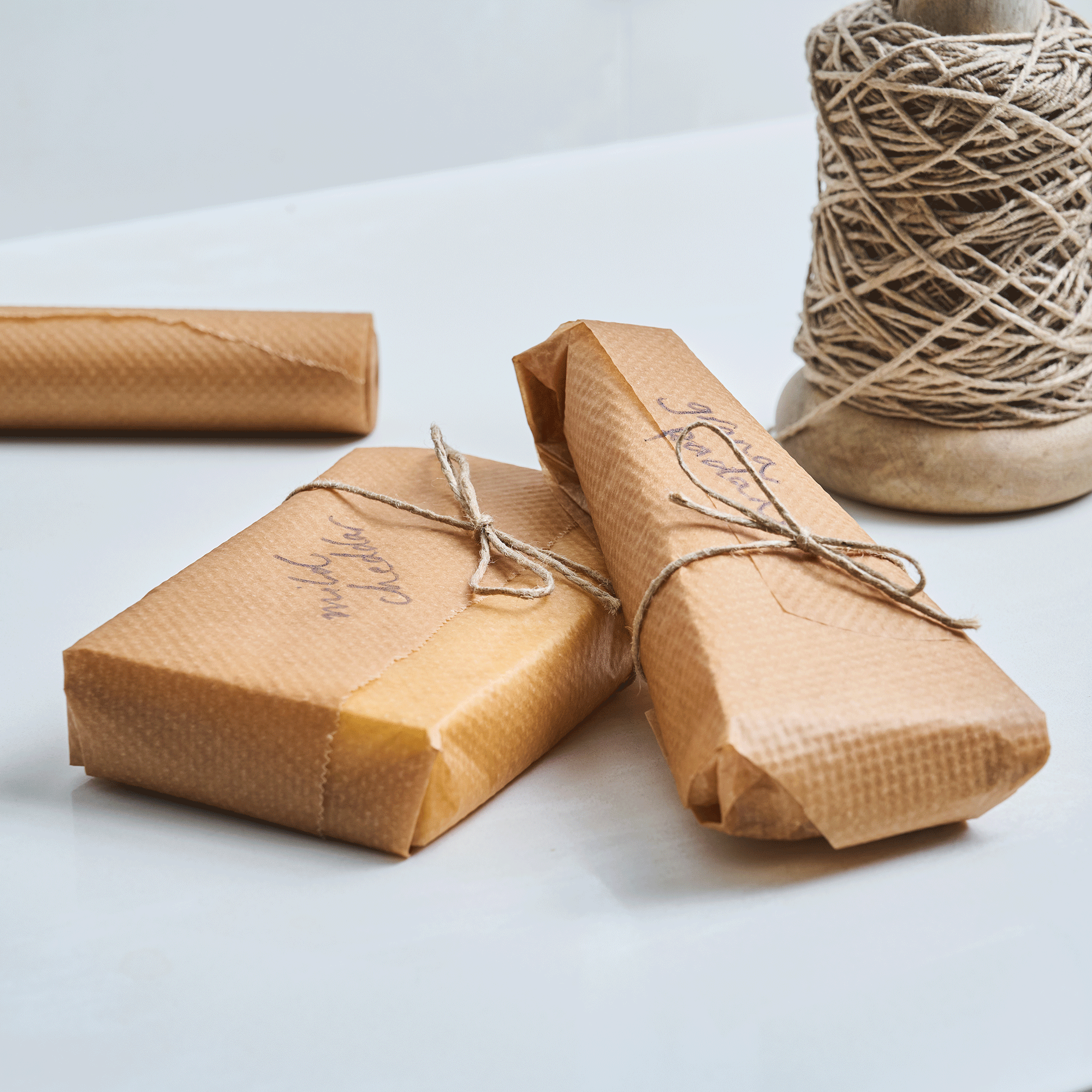 parmesan wrapped in brown paper