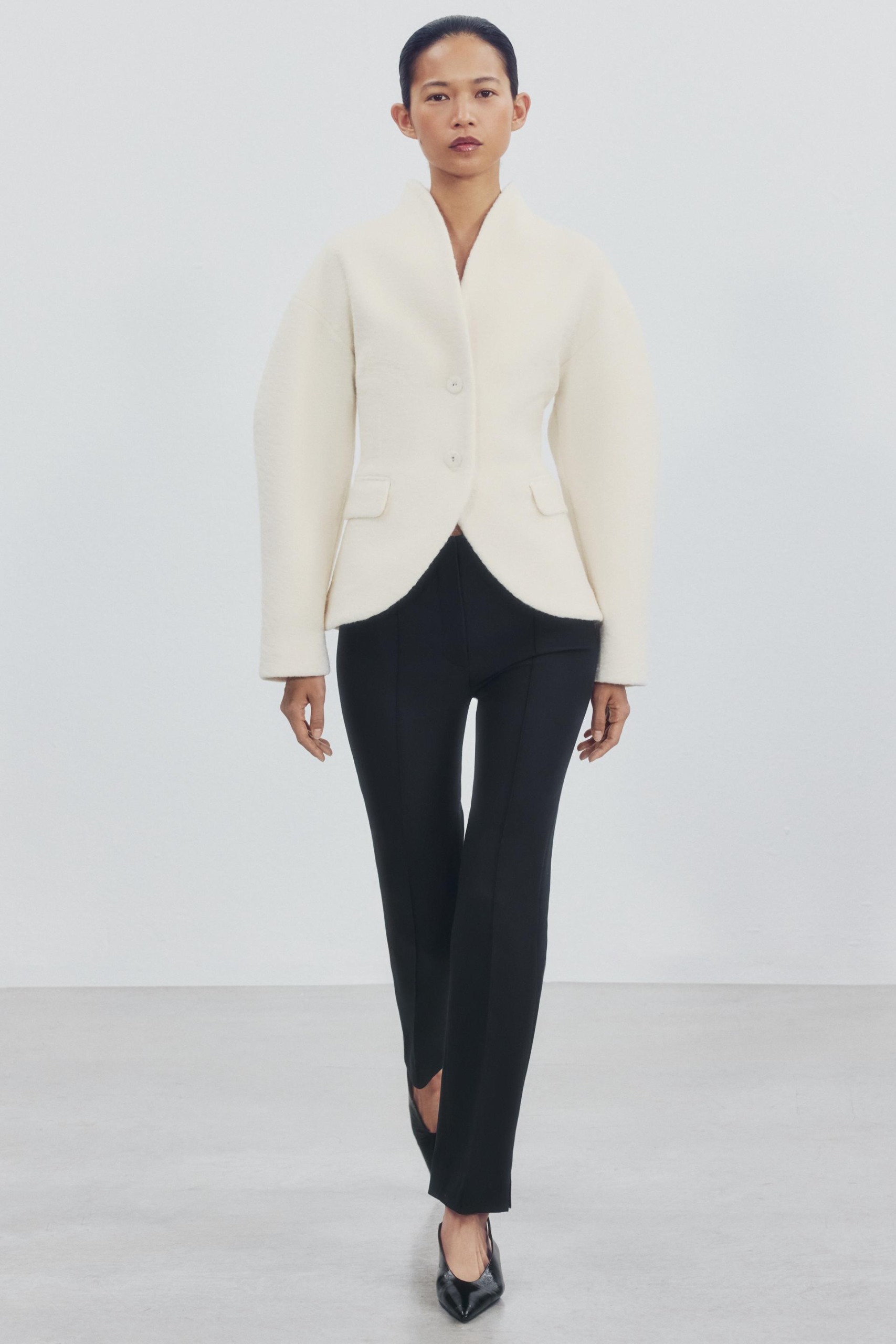 Boucle Jacket - Mid-Ecru - S