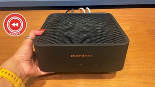 Marantz M1 streaming amplifier on a desk