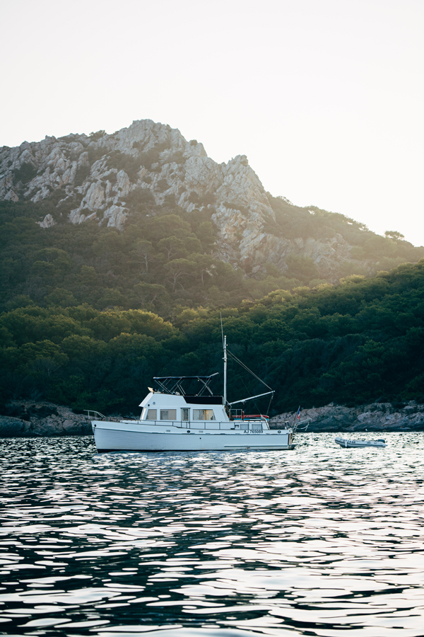 Fishing boat along the coast of Porquerolles
