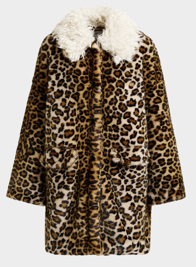 Essential Antwerp, Leopard-Printed Faux Fur Coat