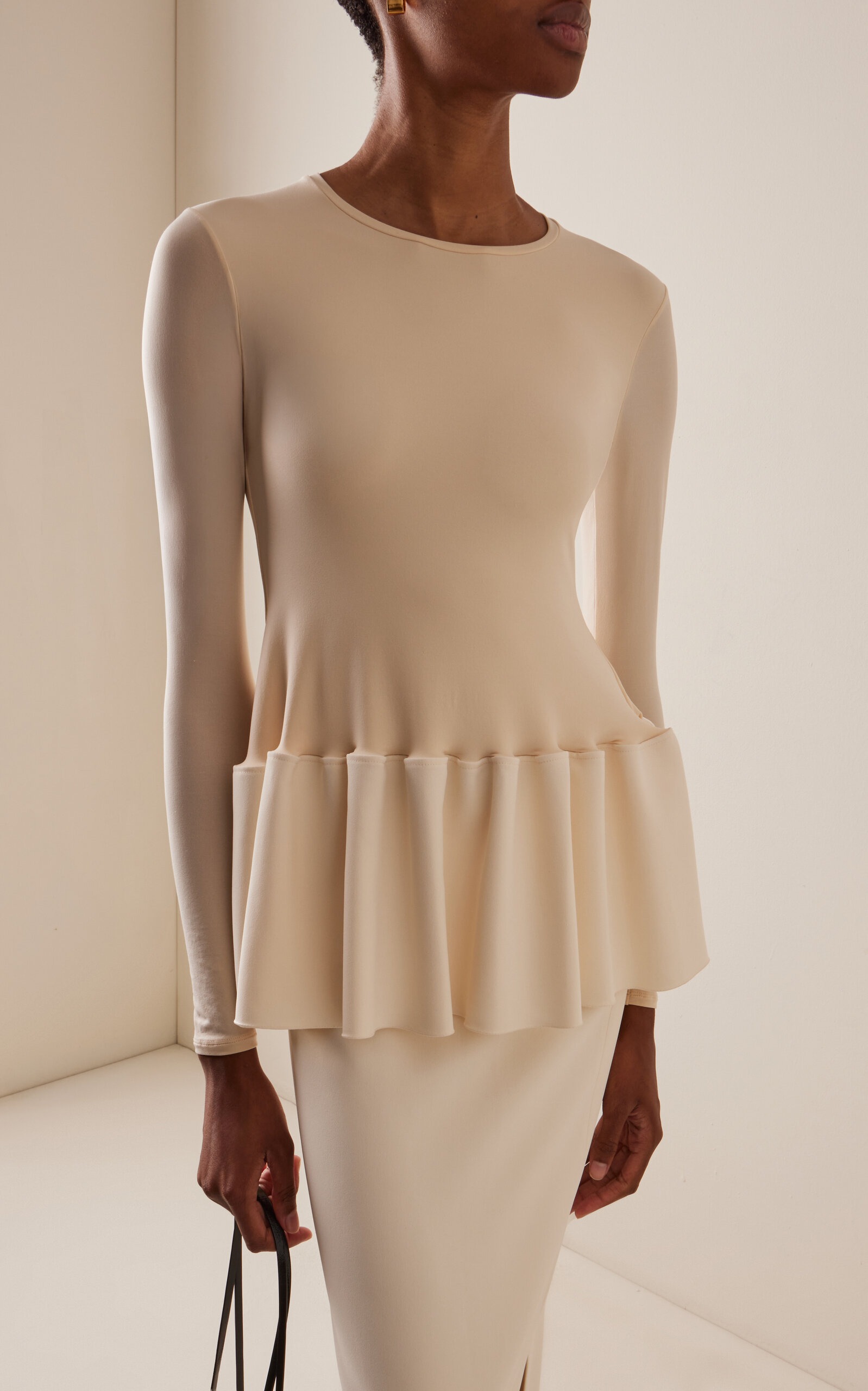 FFORME, Corinne Jersey Peplum Top