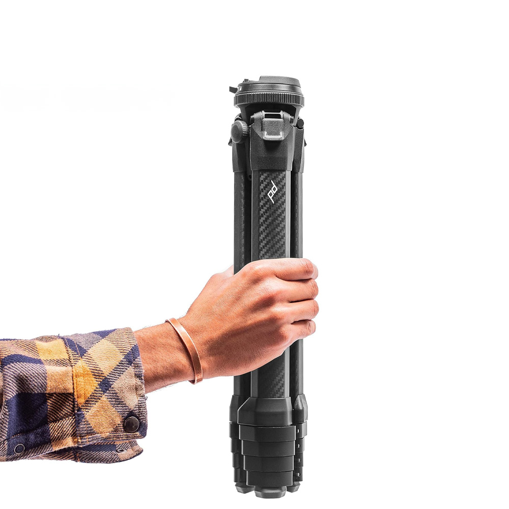 Peak Design travel tripod in the hand