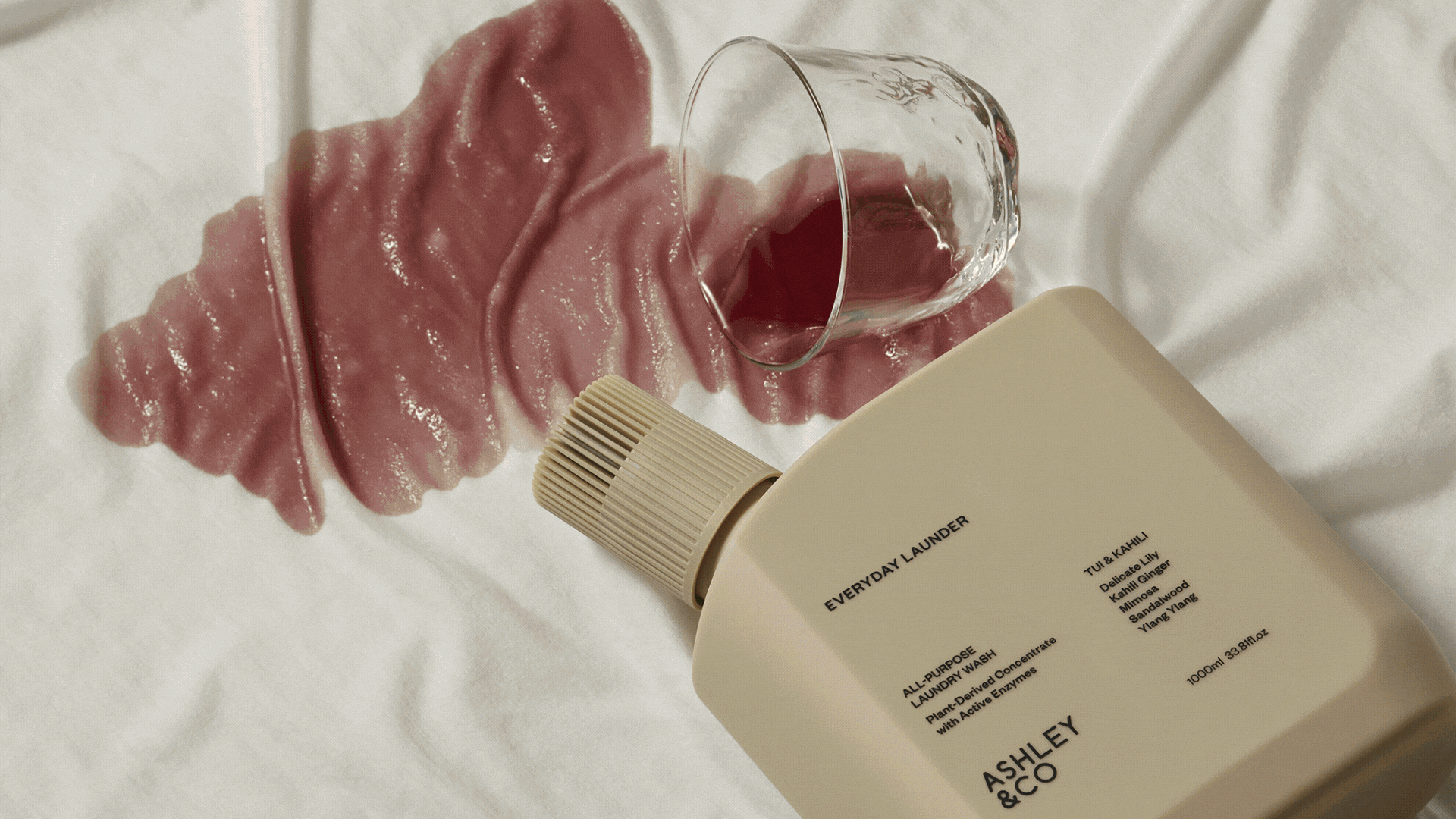 A GIF of laundry detergents in and around laundry rooms