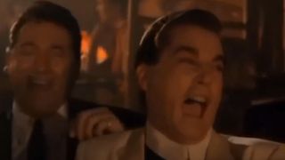 Ray Liotta laughing in Goodfellas