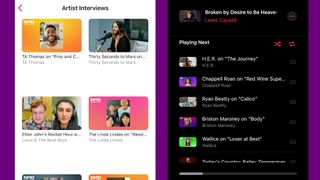 Apple Music artist interviews interface