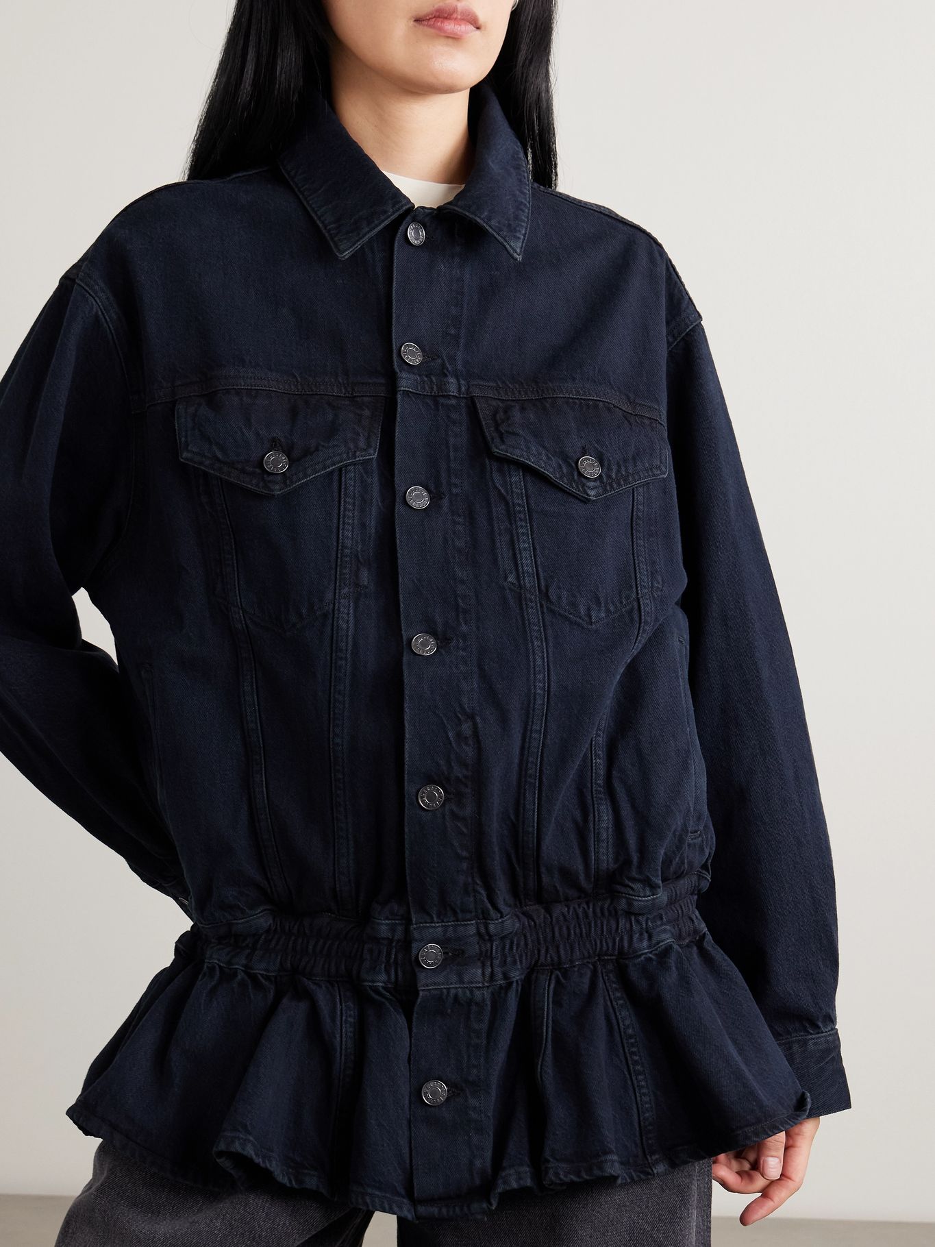 agolde Rubik denim peplum jacket
