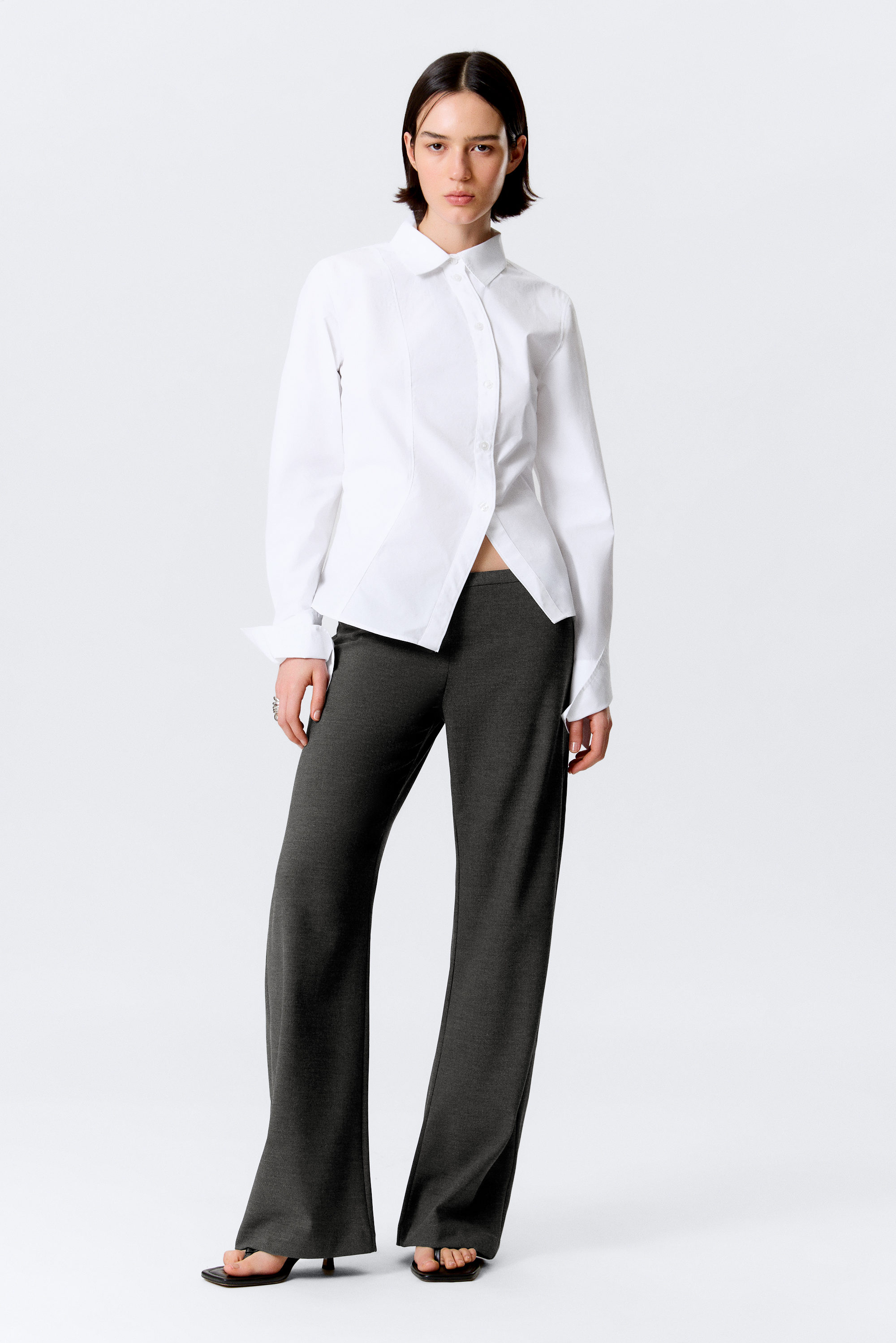 Low Rise Side-Zip Suiting Trousers