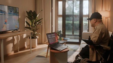 Patient implanted with CEBSIT BCI interacts with computer