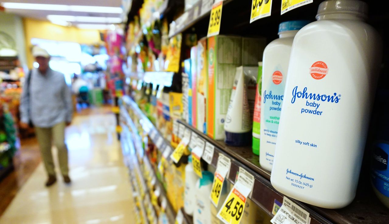 Johnson &amp;amp; Johnson products on a store shelf