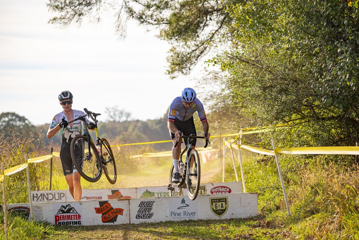 Ty Magner jumps the barriers on day two