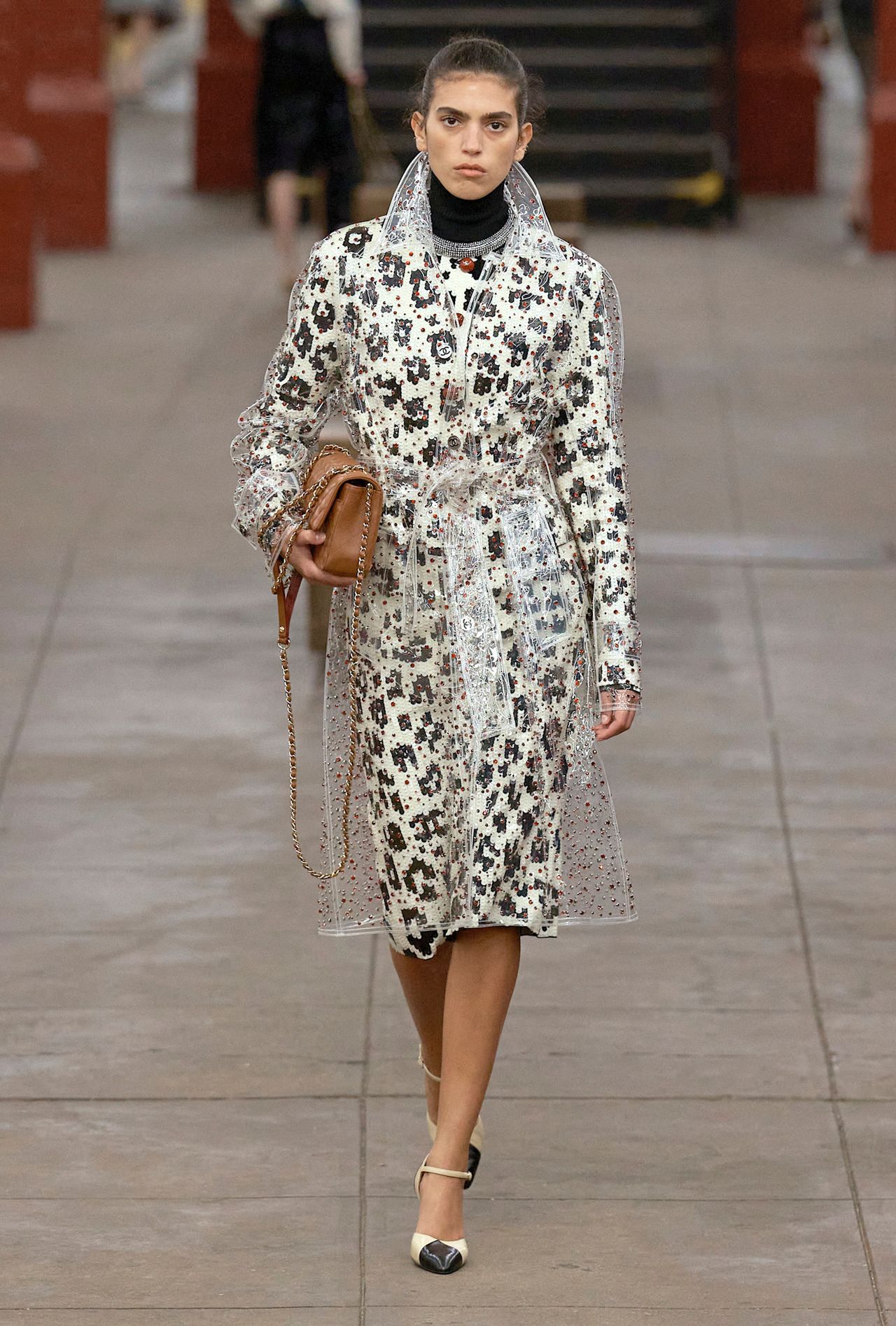 models walk the subway runway for the chanel metiers d'art 2026 show in new york city
