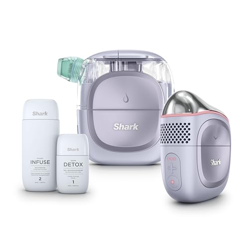 Shark Facialpro Glow At-Home Hydro-Powered Facial System With Depuffi Hot &amp;amp; Cold Therapy &amp;ndash; Professional Spa Skincare Device for Pore Cleansing, Hydration, &amp;amp; Radiant Glow, Lilac, Fh320pl
