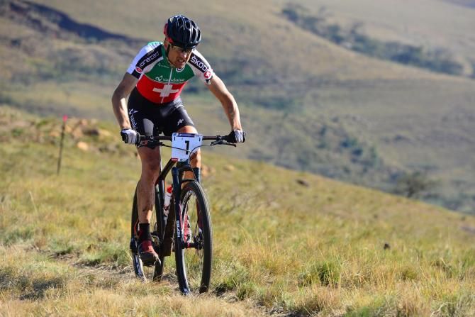 The three-time UCI MTB Marathon World Champion Christoph Sauser had to rally back from a mechanical that cost him a fair chunk of time but the former World Champion rode bravely to finish in third place at the UCI MTB Marathon Championships at the Cascades MTB Park on Sunday.
