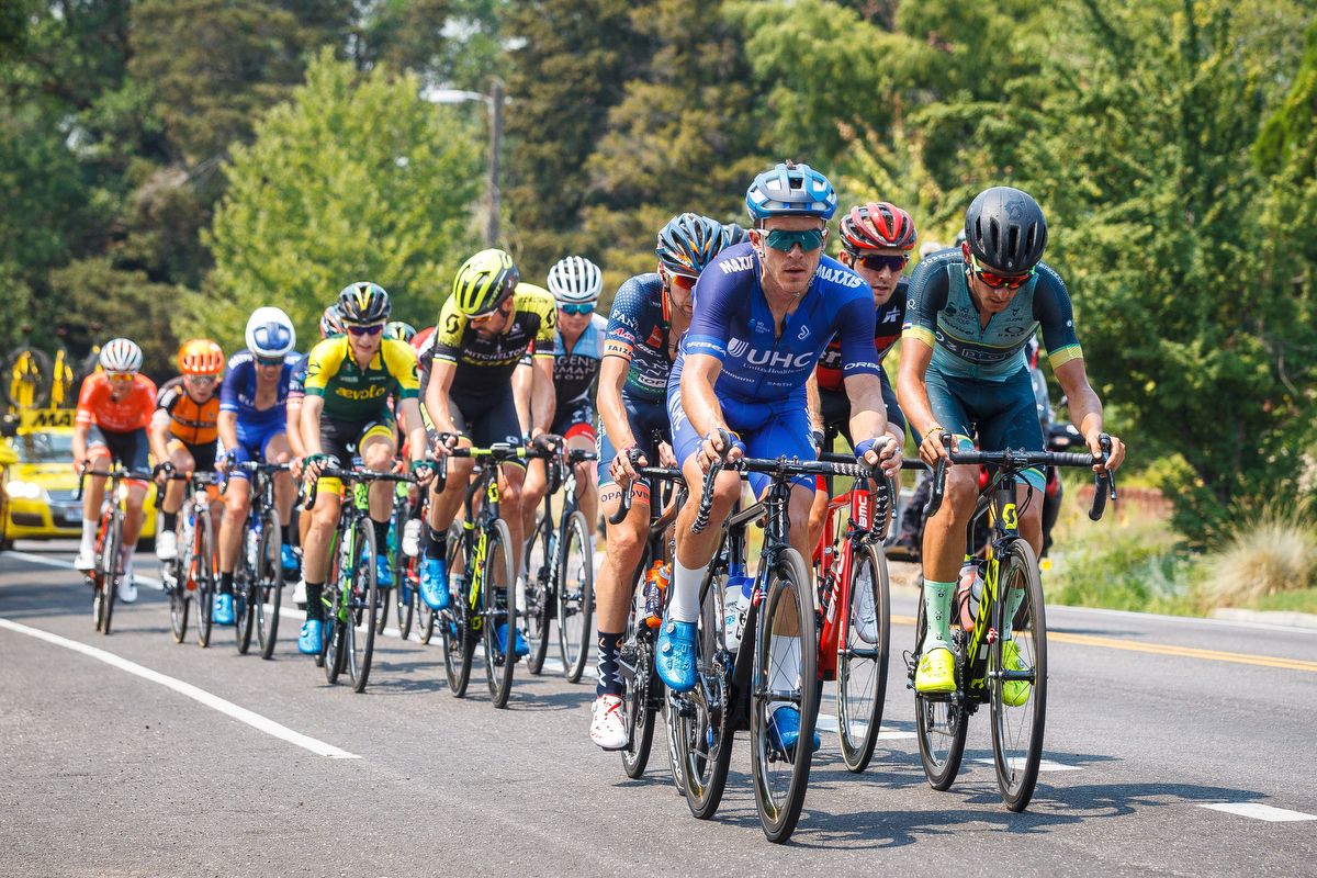 Serghei Tvetcov leads the breakaway during stage 4 at the Tour of Utah
