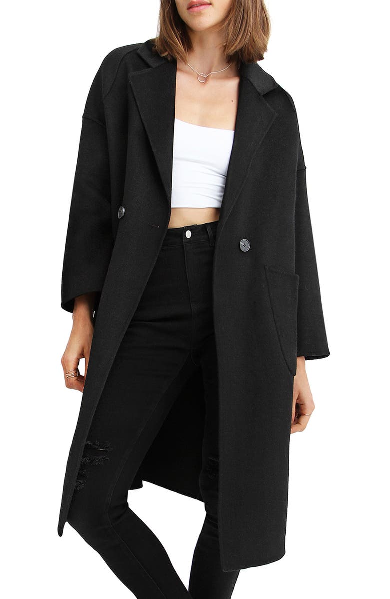Publisher Double Breasted Wool Blend Coat