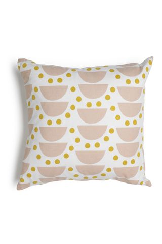 Semi circle pattern blush pink cushion from Habitat