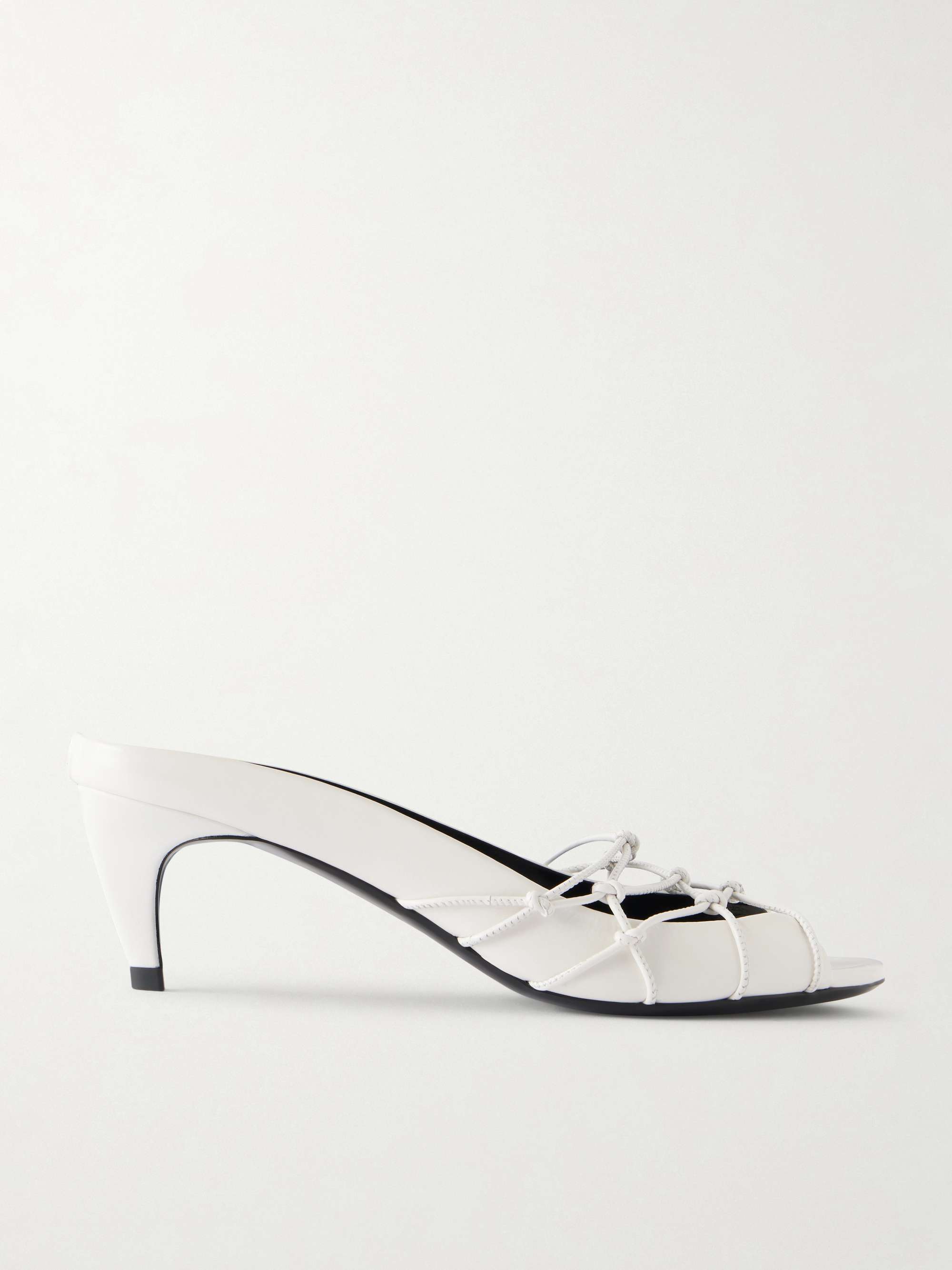 knotted leather pumps