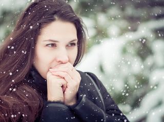 Women in cold snow