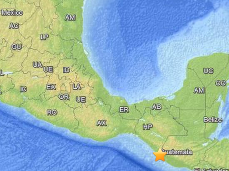 The earthquake&#039;s location is marked on a map.