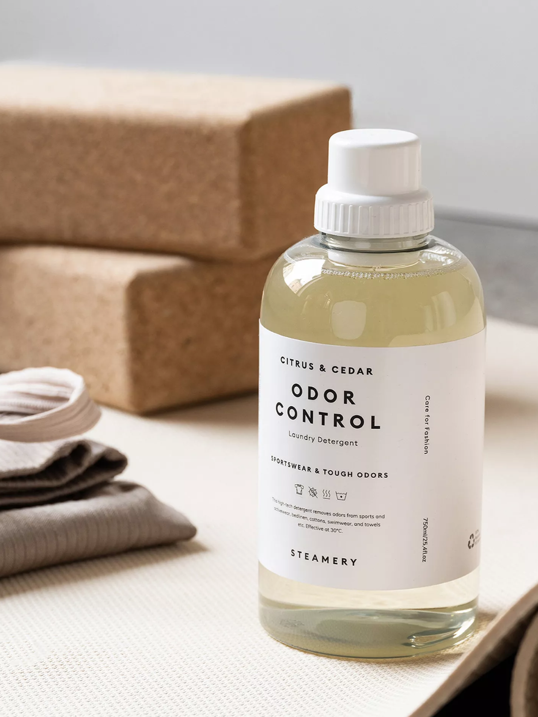 A bottle of laundry detergent from STEAMERY