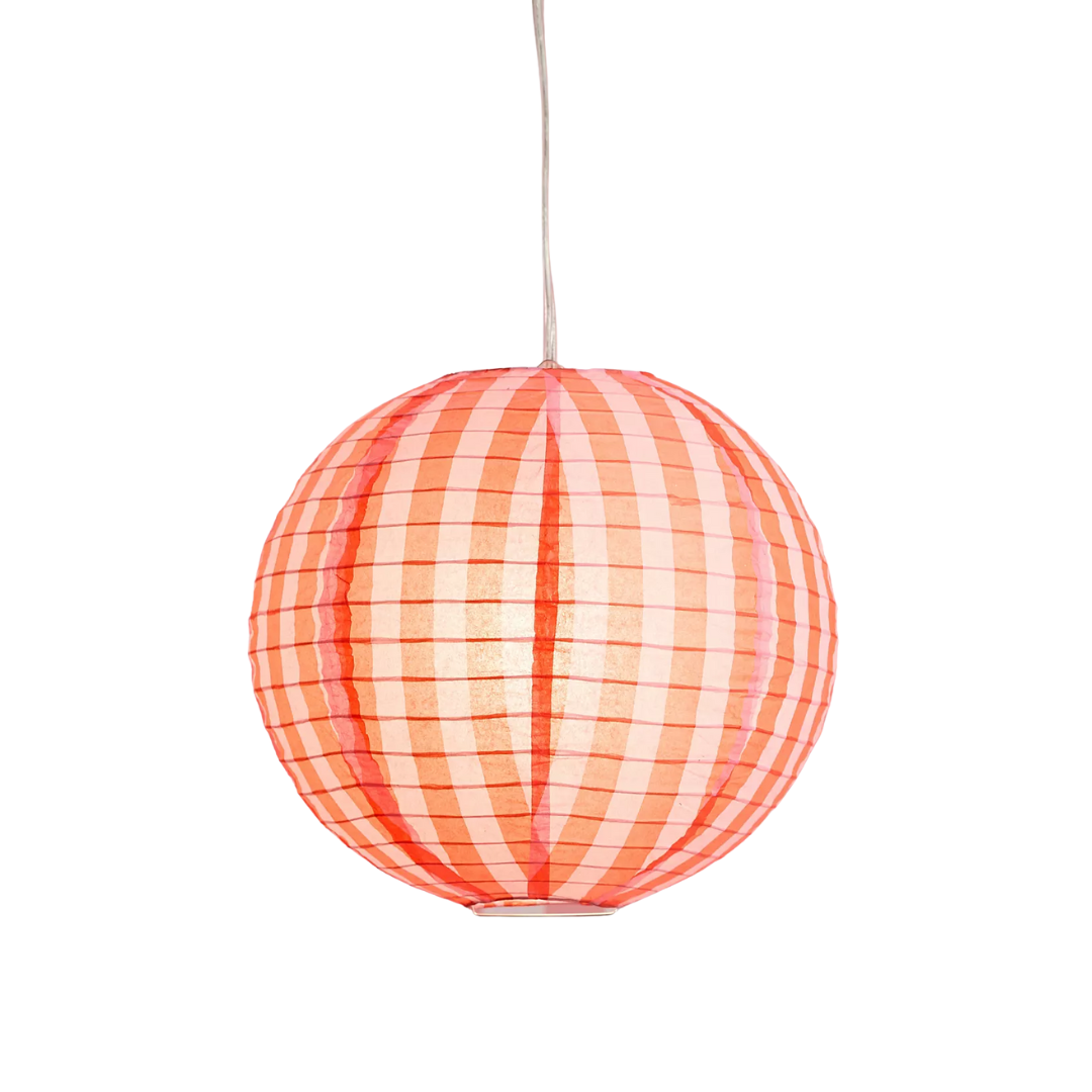 Striped Printed Round Paper Lantern Pendant Shade