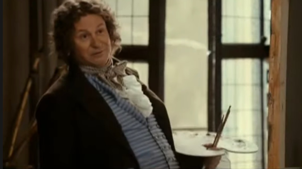 Stellan Skarsgard painting in Goya's Ghosts