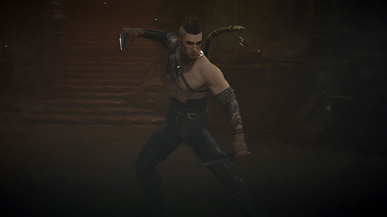 Rogue in Diablo 4 wearing the 'Beautiful in Sin' Set