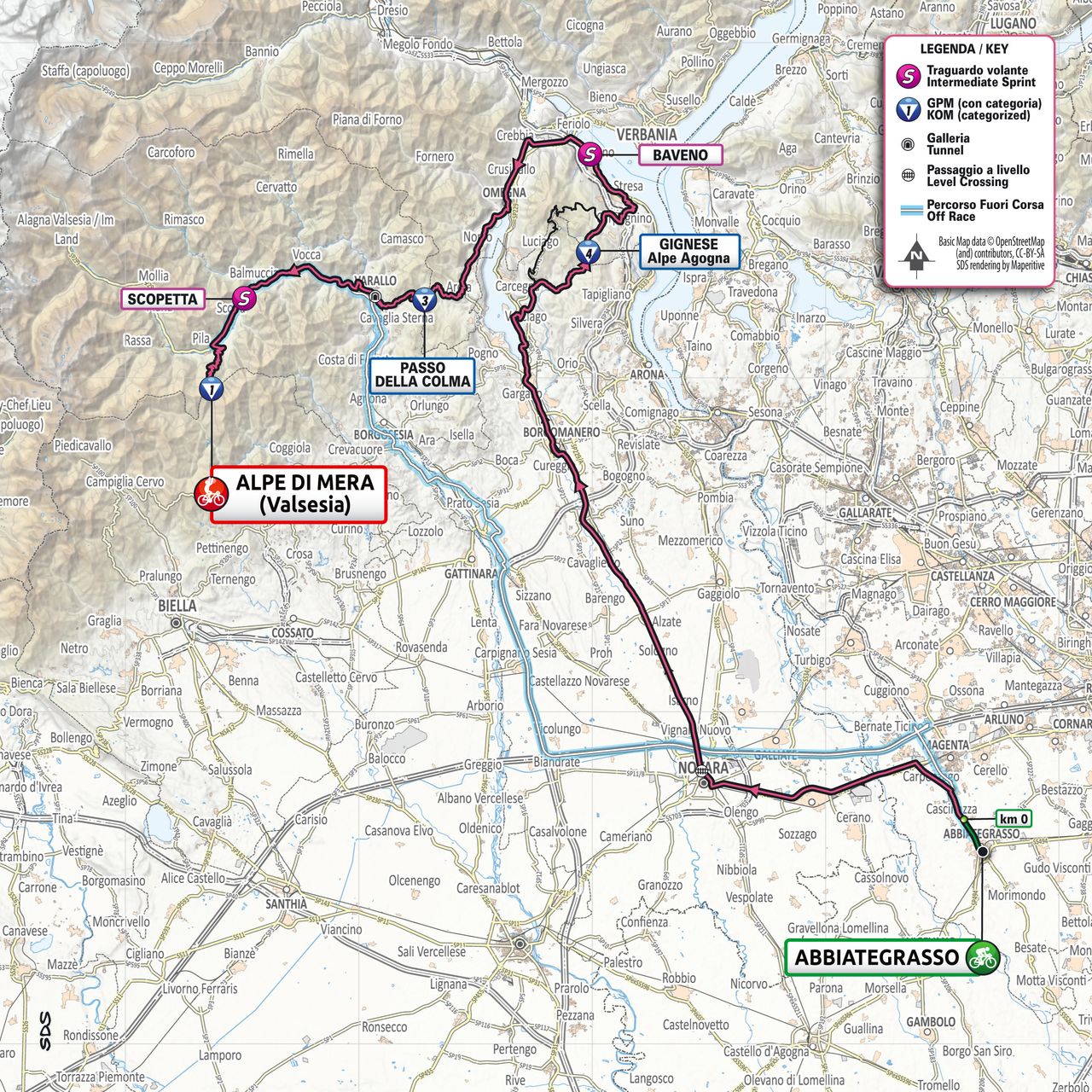 Giro d'Italia 2021 stage 19 revised profile map