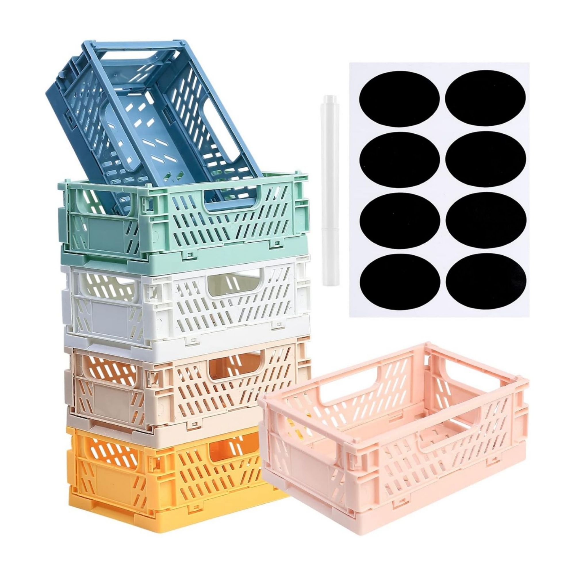 6 Pcs Mini Foldable Storage Baskets