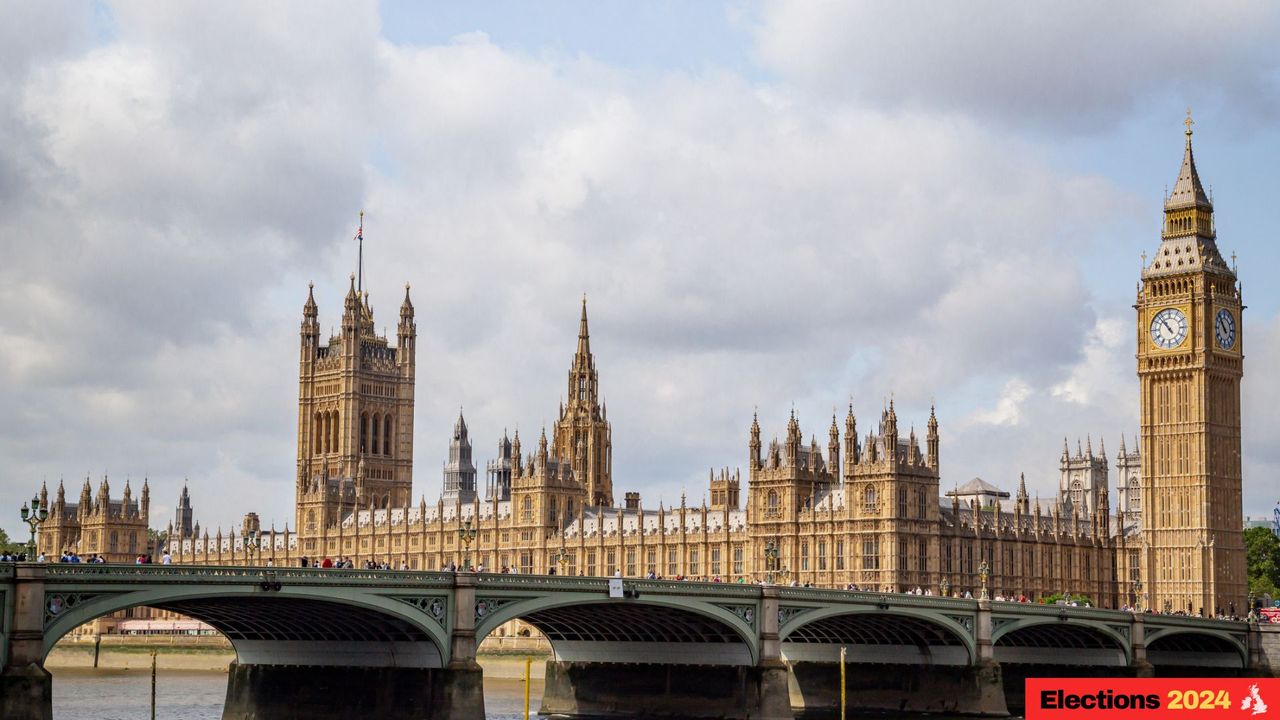 Houses of Parliament overlooking the River Thames