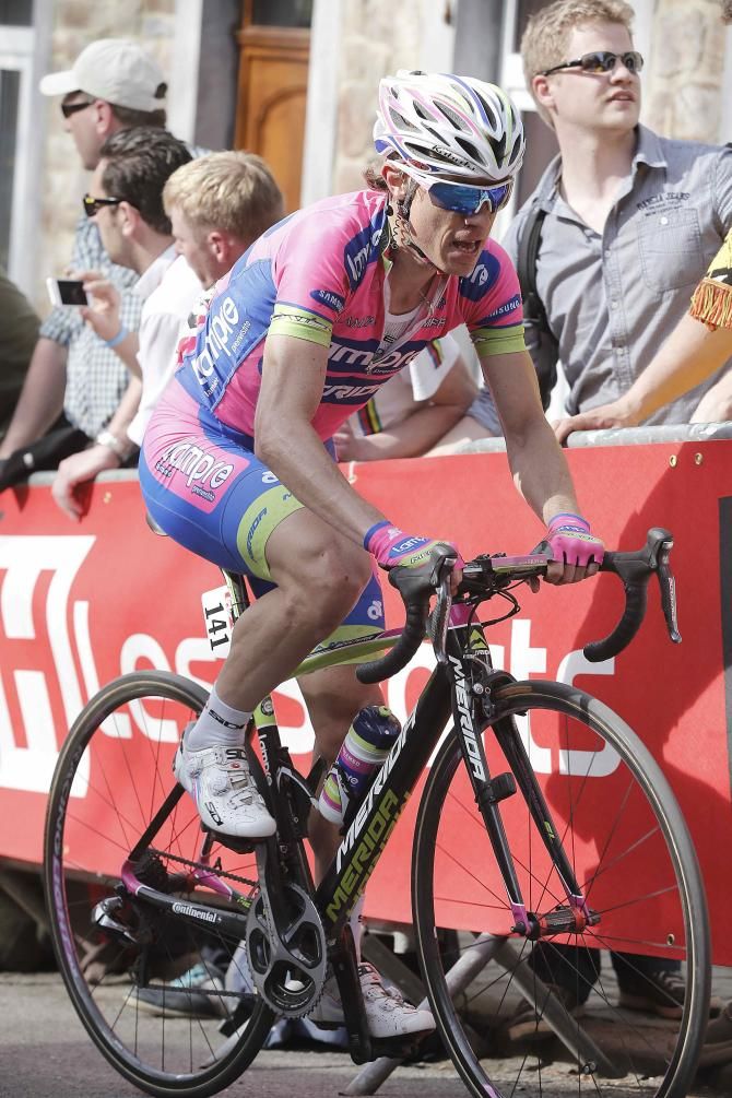 Damiano Cunego (Lampre-Merida) was never really in the mix today at Fleche Wallonne