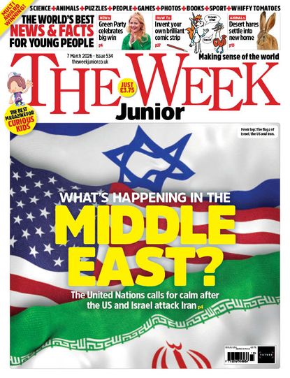 Magazine cover about events in the Middle East after the attack on Iran