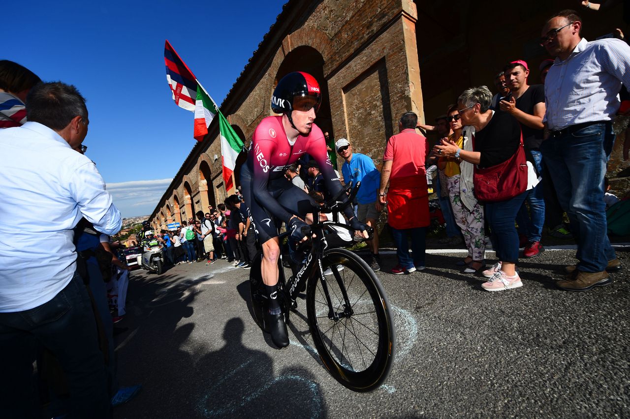 Tao Geoghegan Hart (Team Ineos) put in a strong time