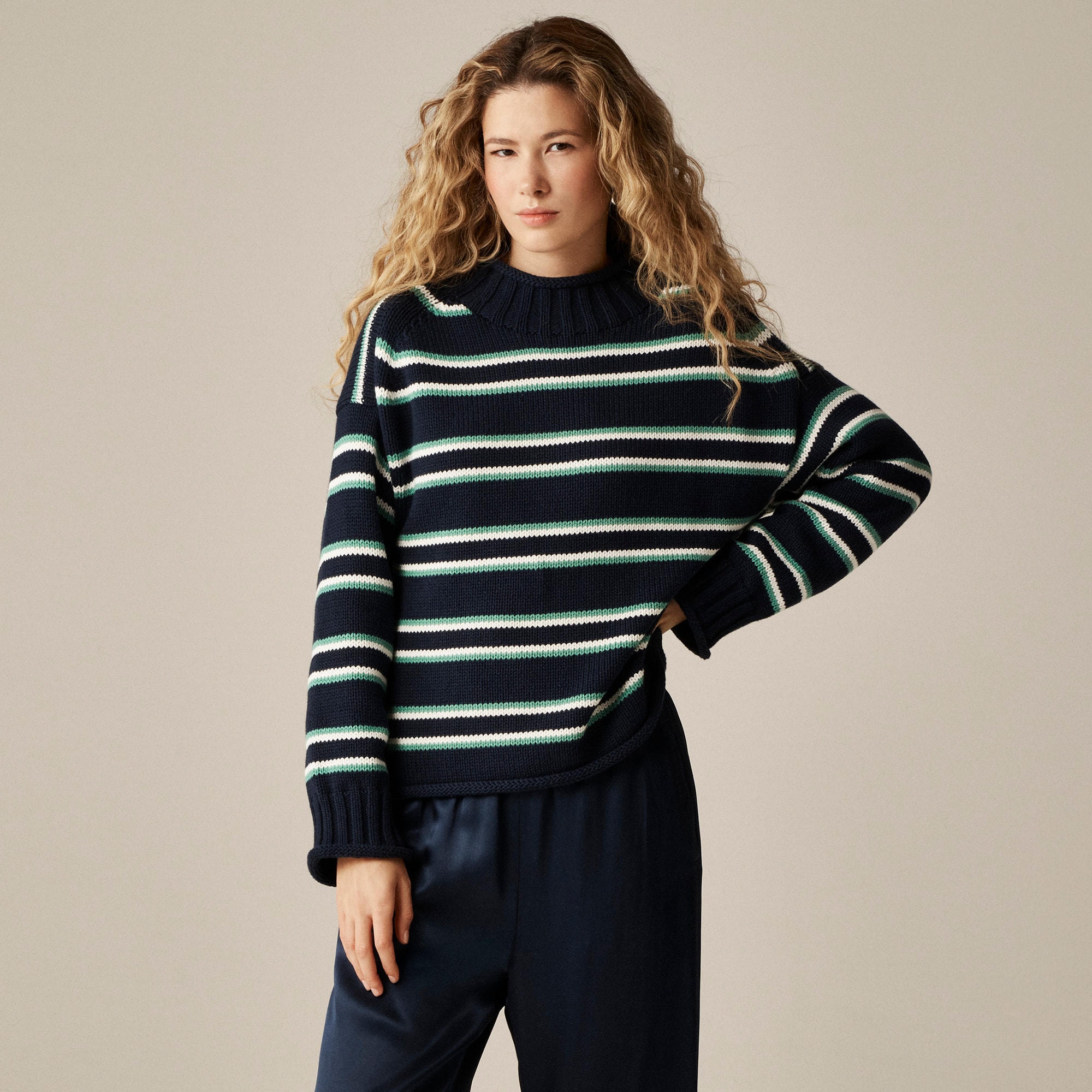 2025 Rollneck&trade; Sweater in Stripe