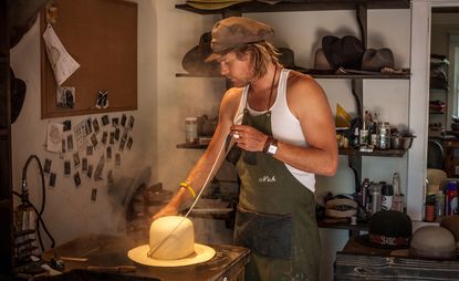 Milliner to the stars Nick Fouquet shows us around his Venice Beach workshop.