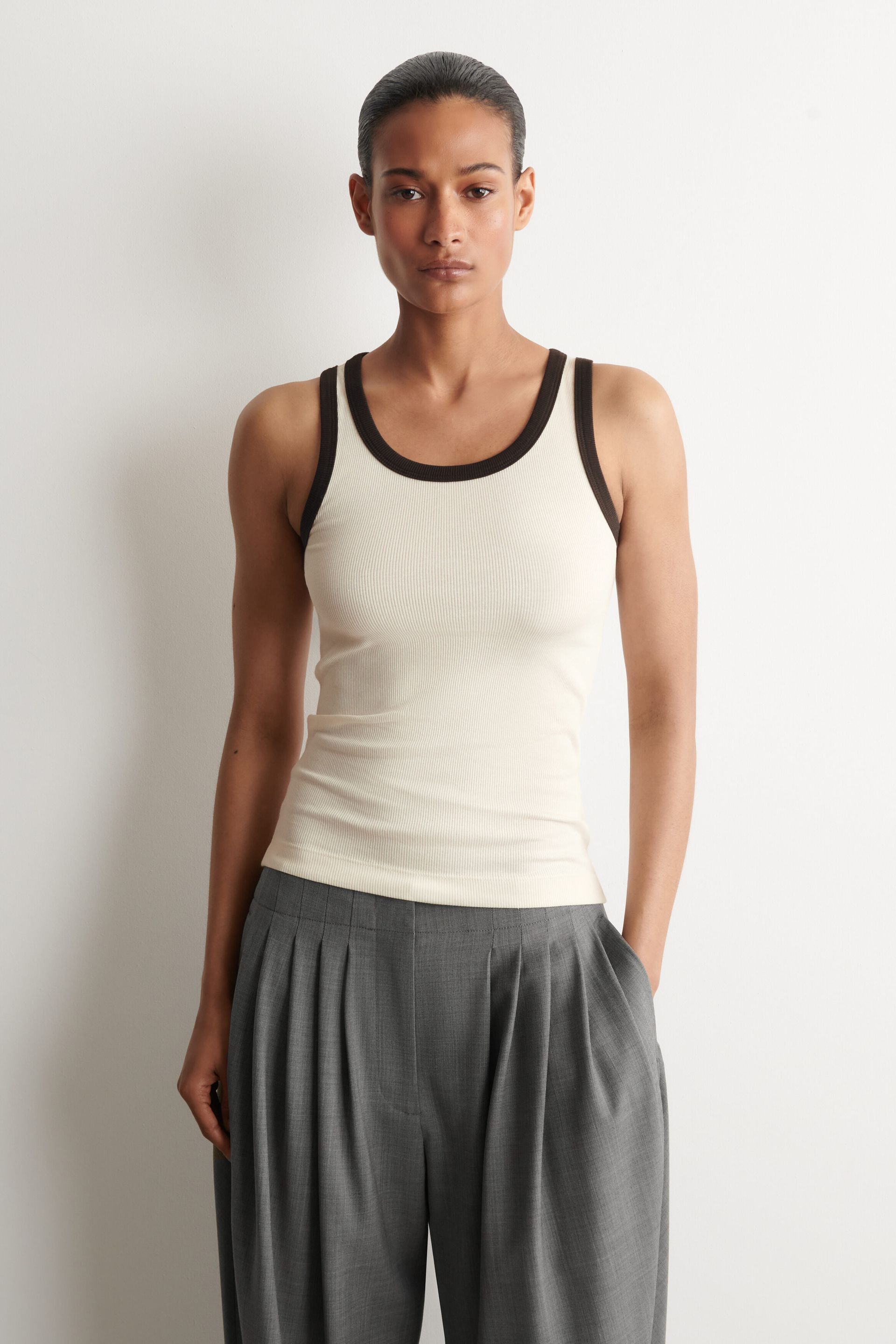 Ribbed Cotton Tank Top