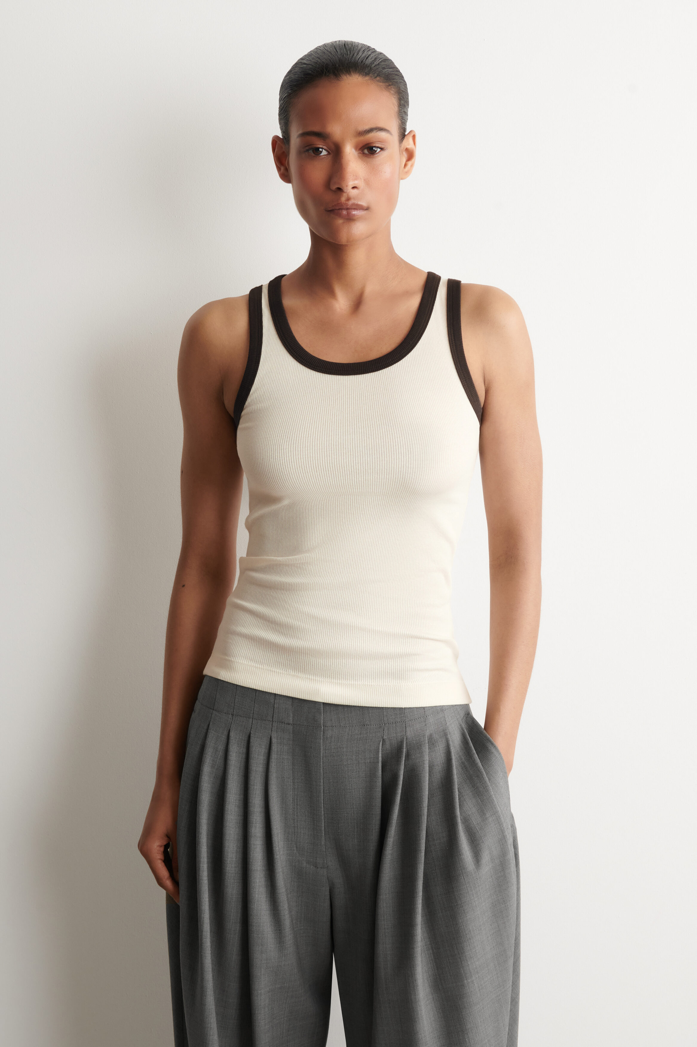 Ribbed Cotton Tank Top