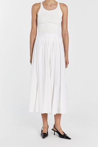 DISSH, Tia White Linen Circle Skirt