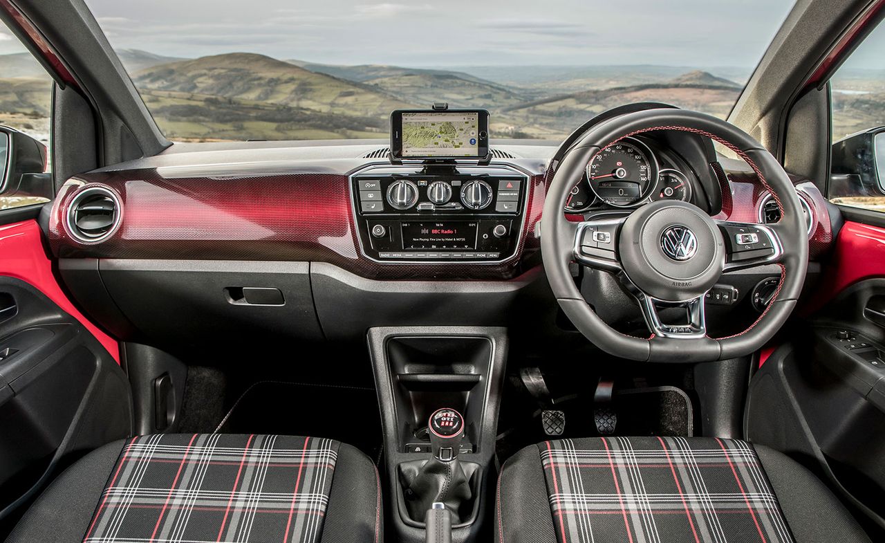 Front seats view of Volkswagen GTI Up