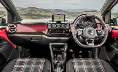 Front seats view of Volkswagen GTI Up