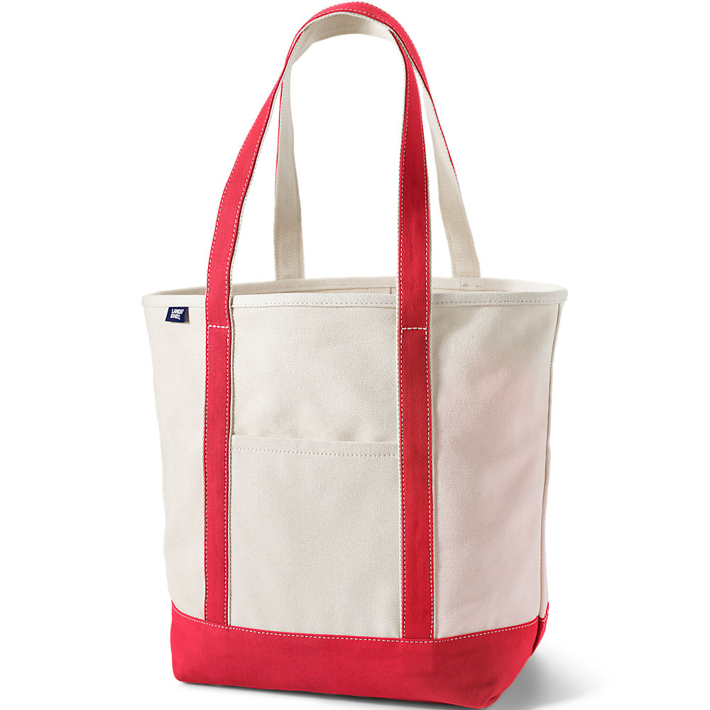 Large Natural Canvas Open Top Tote Bag