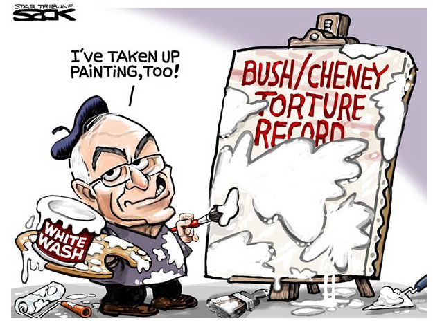 Political cartoon CIA torture Cheney