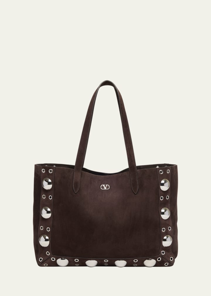 Nellcote Studded Suede Tote Bag