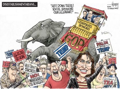Political cartoon U.S. Trump Palin